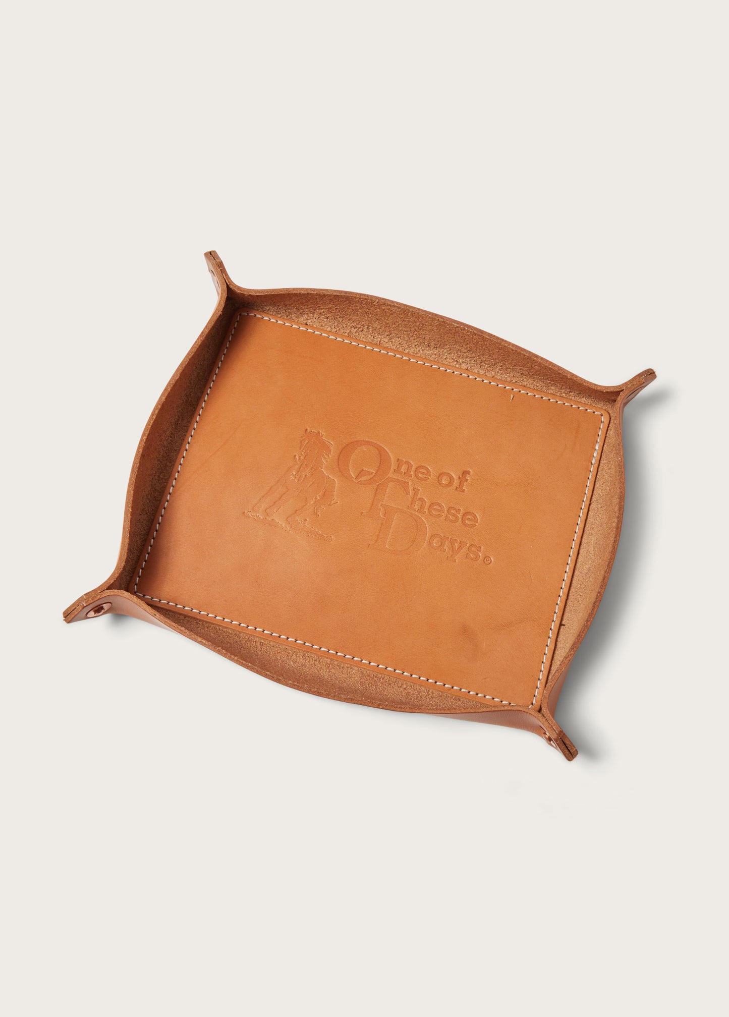 OTD Logo Leather Catch All | Tan