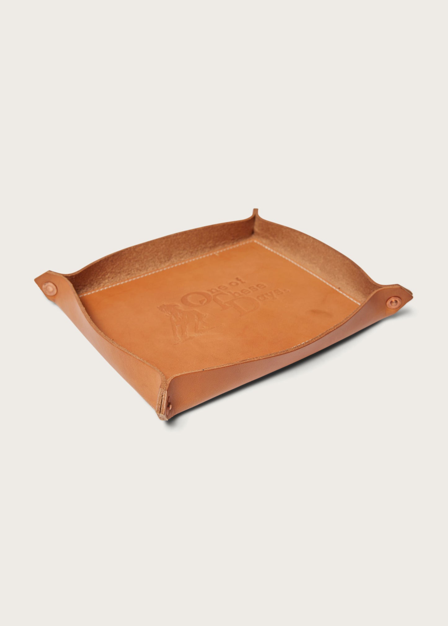 OTD Logo Leather Catch All | Tan