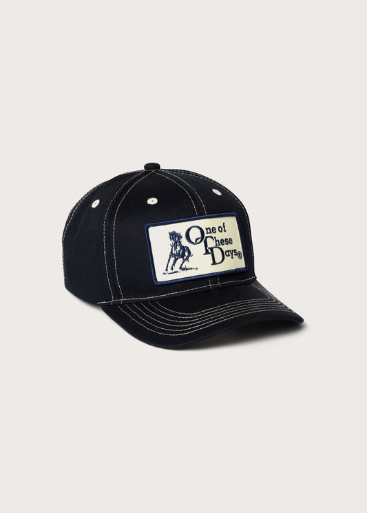 Stacked Logo Patch Hat | Navy