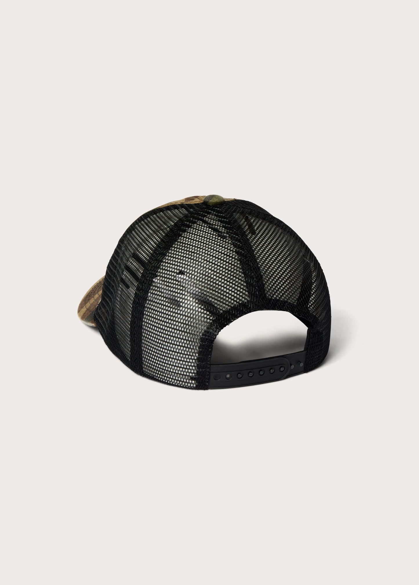 Woven Label Trucker Hat | Woodland Camo