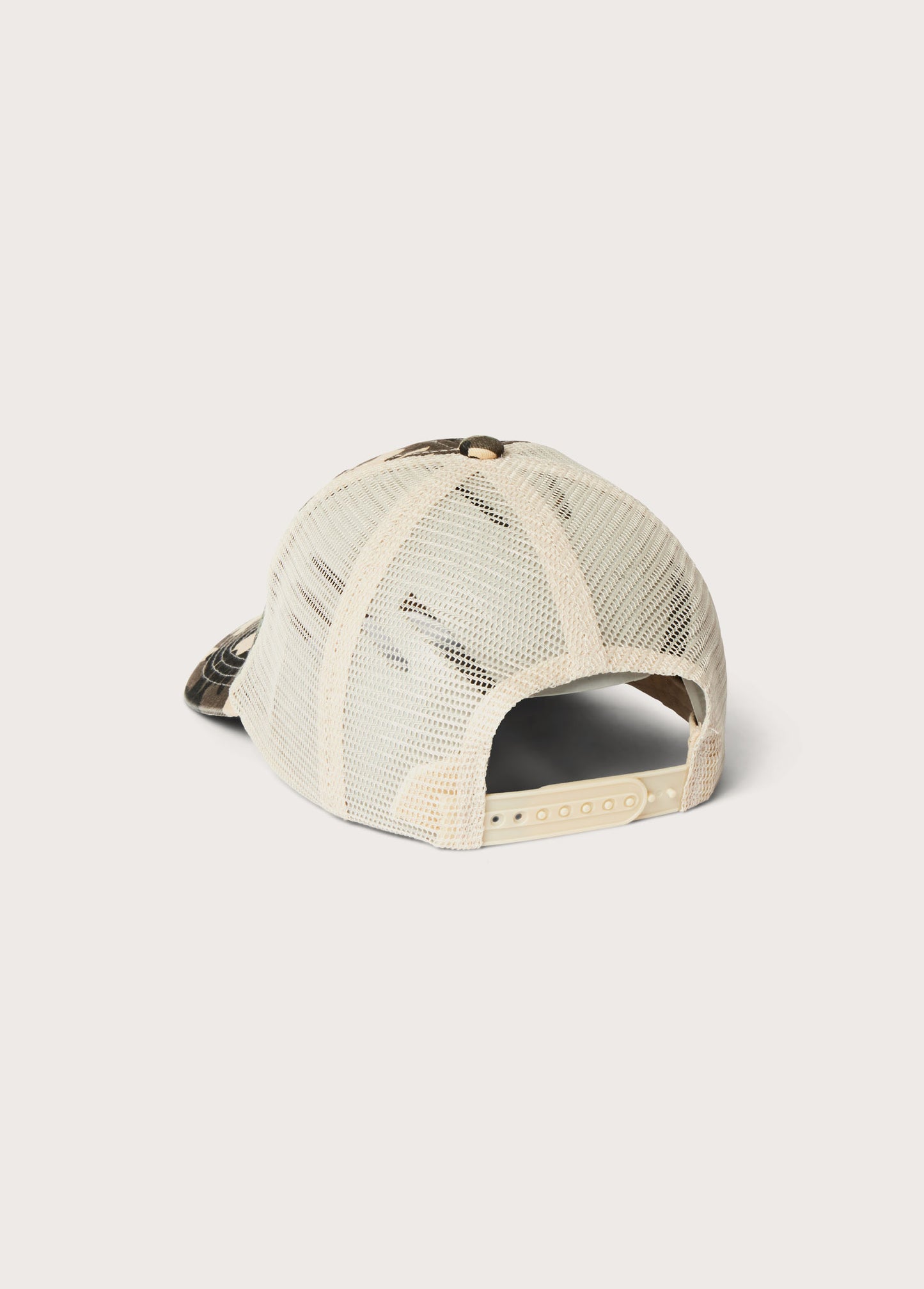 Woven Label Trucker Hat | Desert Camo