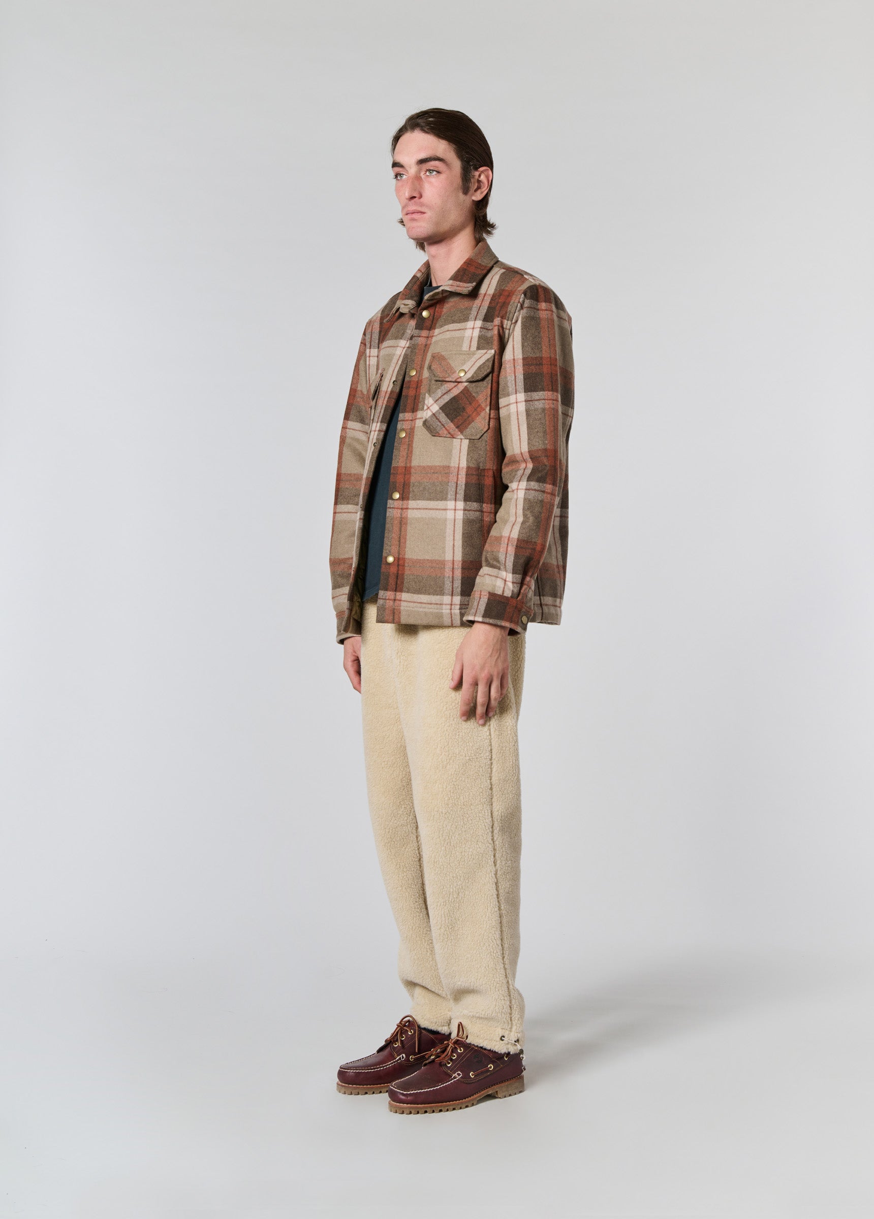 Quilted Flannel Jacket, Tan