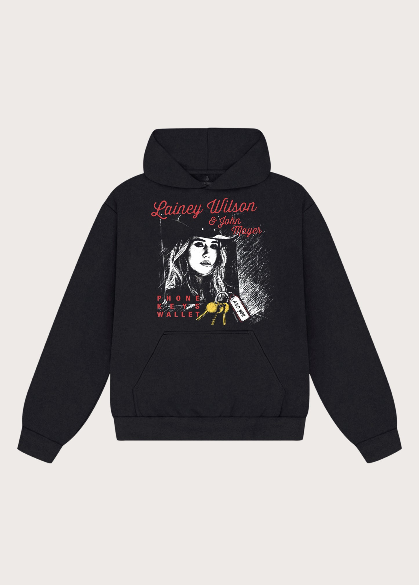 Phone, Keys, Wallet x One Of These Days Washed Black Hoodie