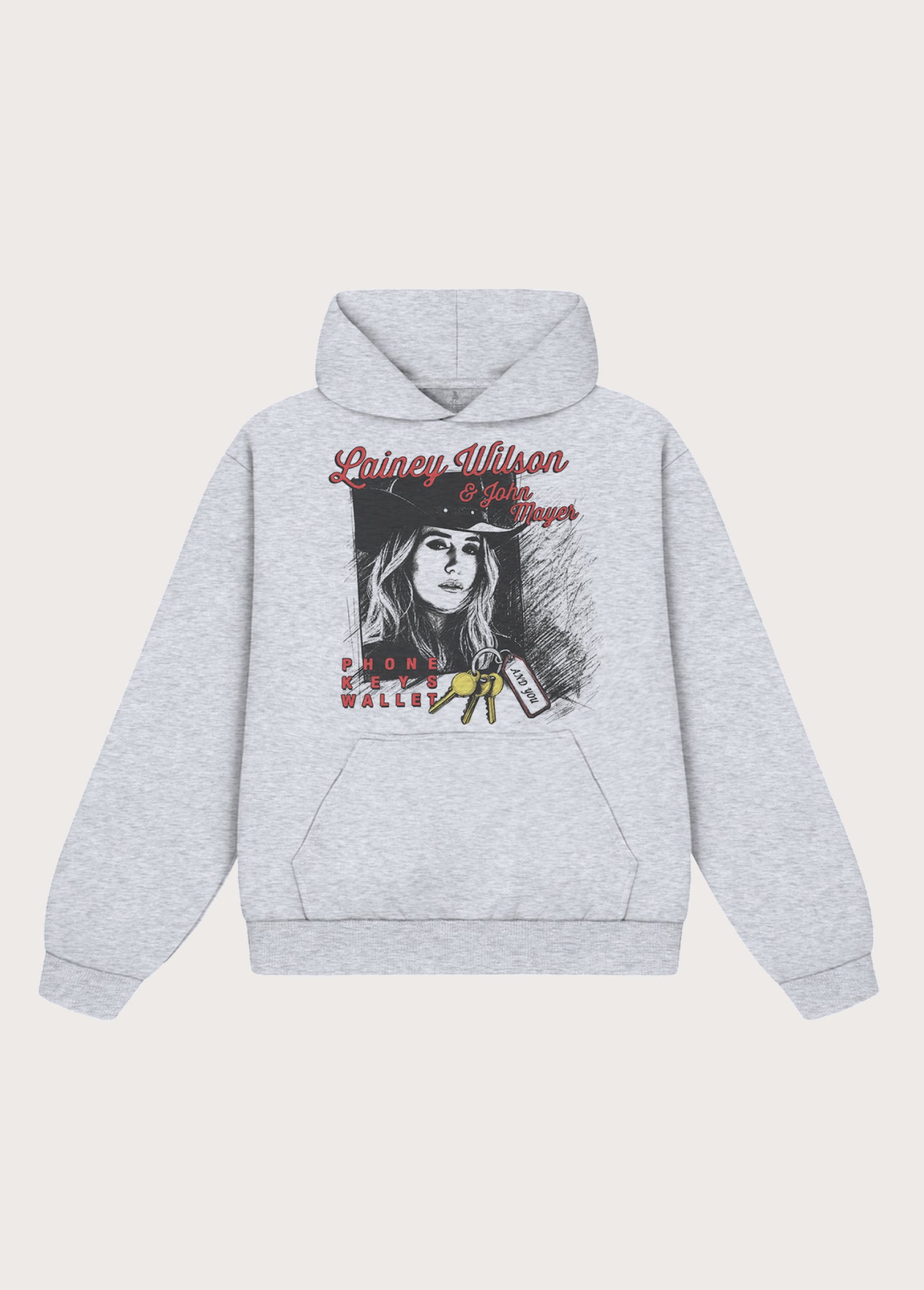 Phone, Keys, Wallet x One Of These Days Grey Hoodie