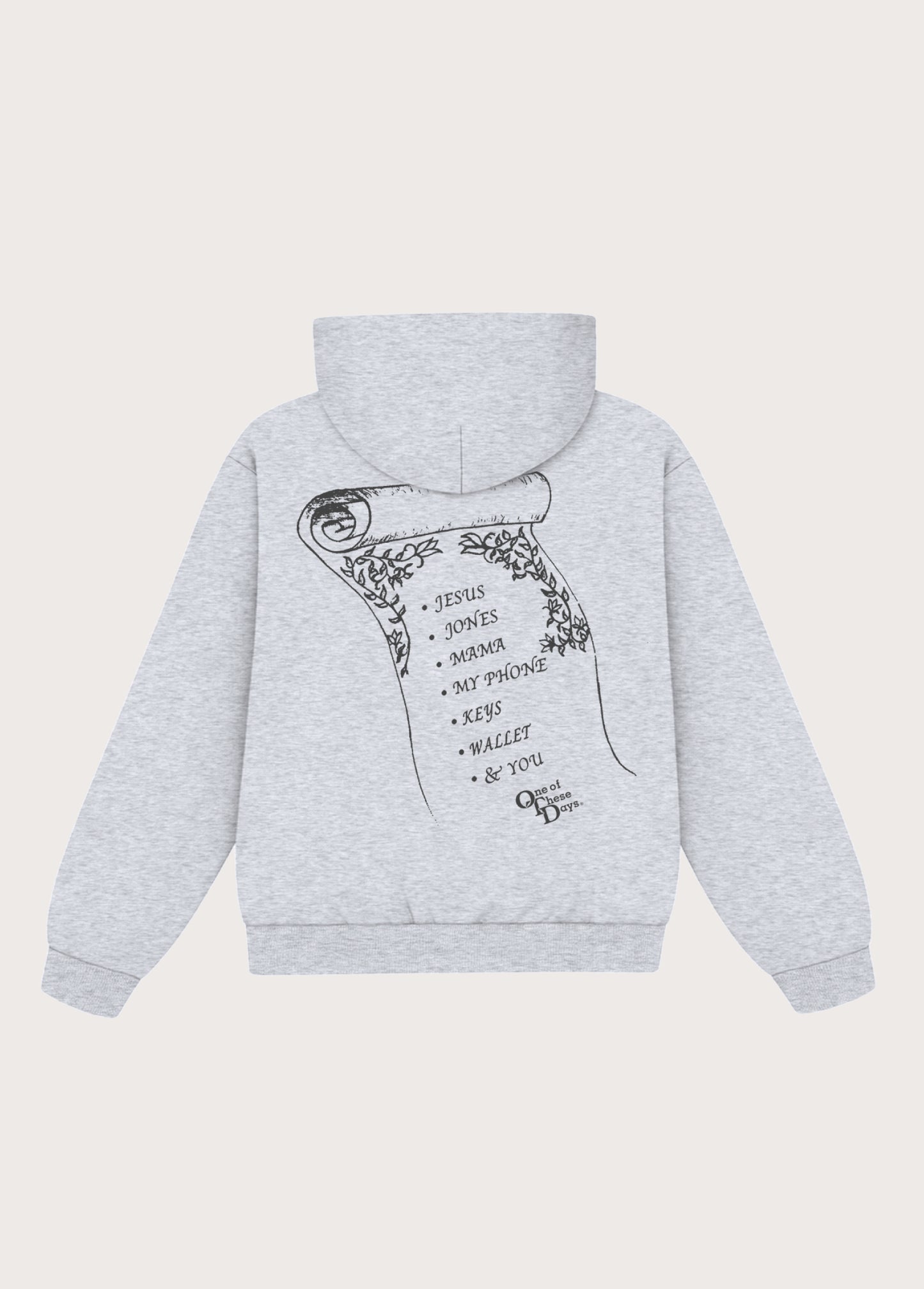 Phone, Keys, Wallet x One Of These Days Grey Hoodie