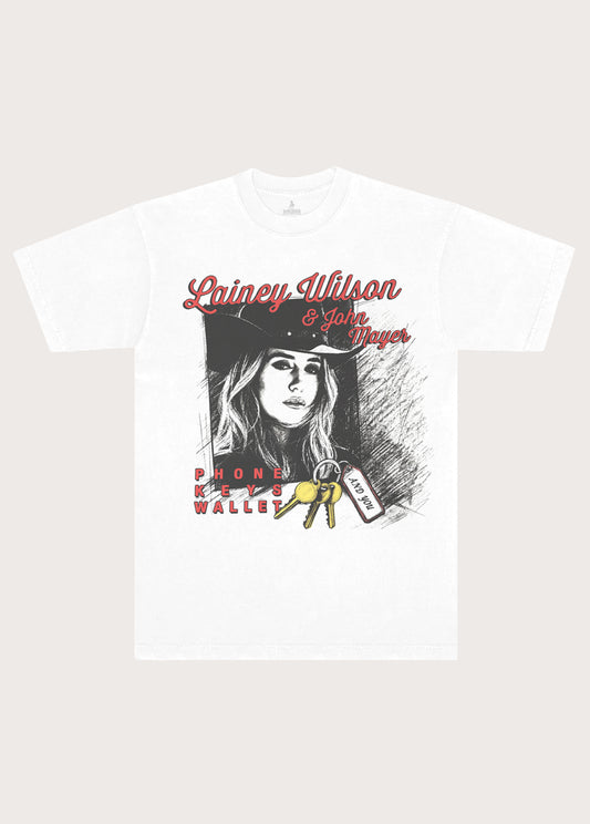 Phone, Keys, Wallet x One Of These Days White T-Shirt