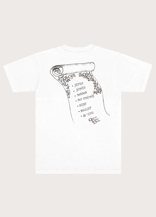 Phone, Keys, Wallet x One Of These Days White T-Shirt