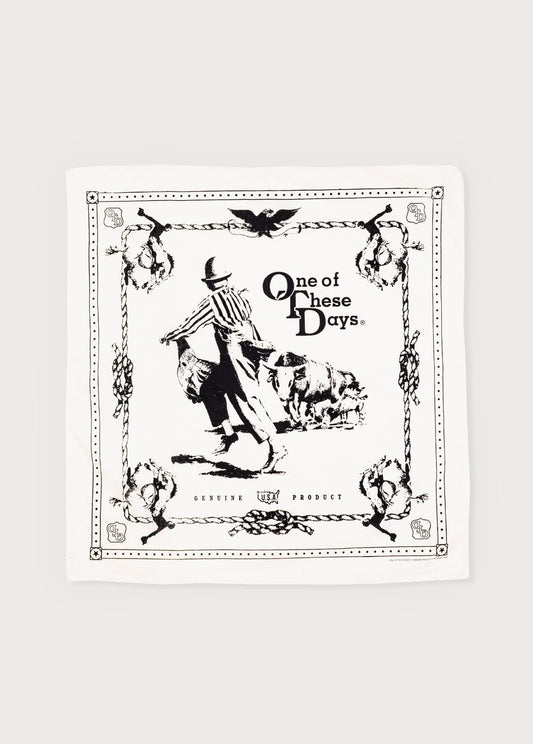 Bordered Bandana | White