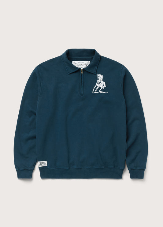 Running Horse Quarter Zip | Navy