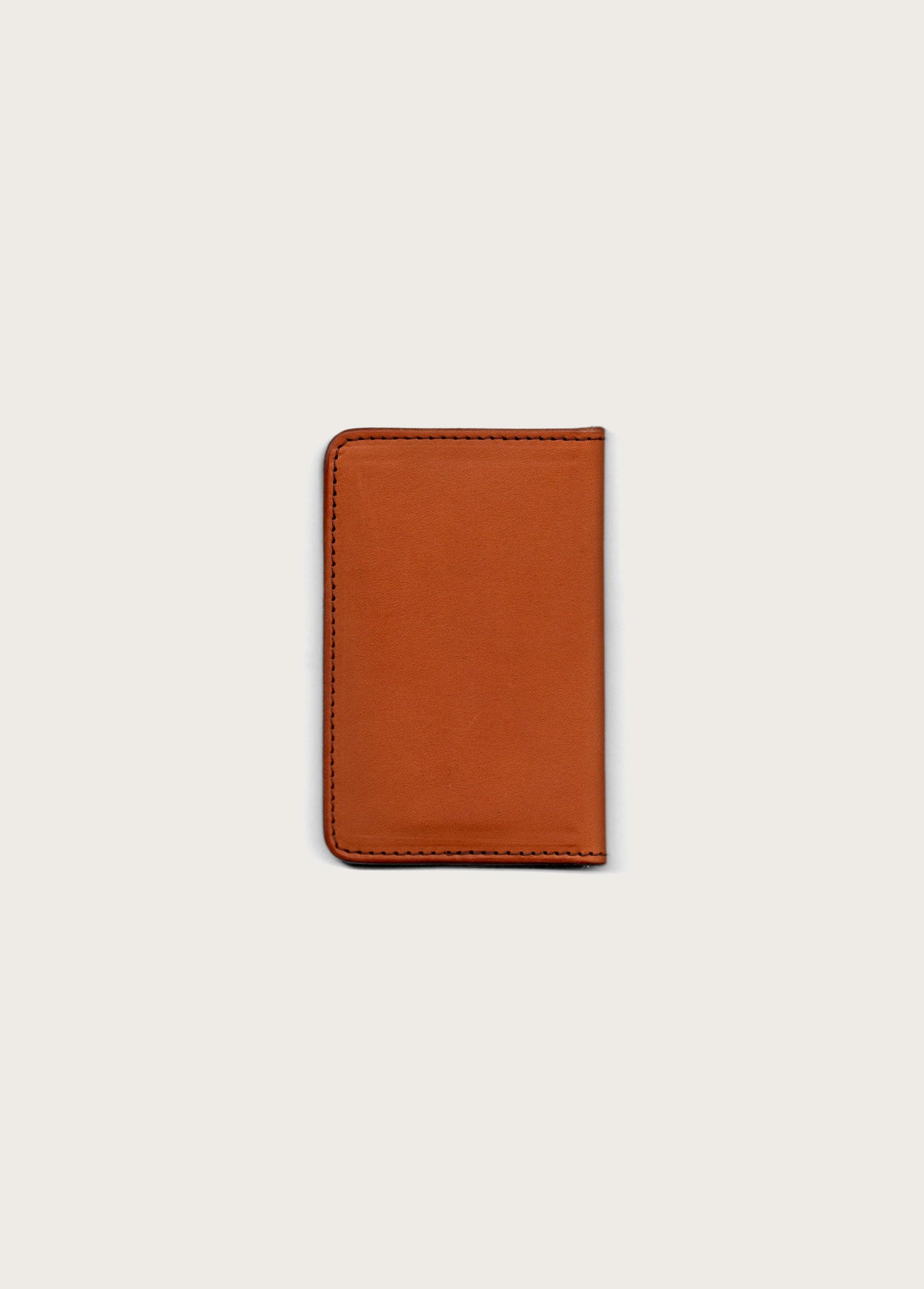 Running Horse Logo Leather Card Holder | Tan