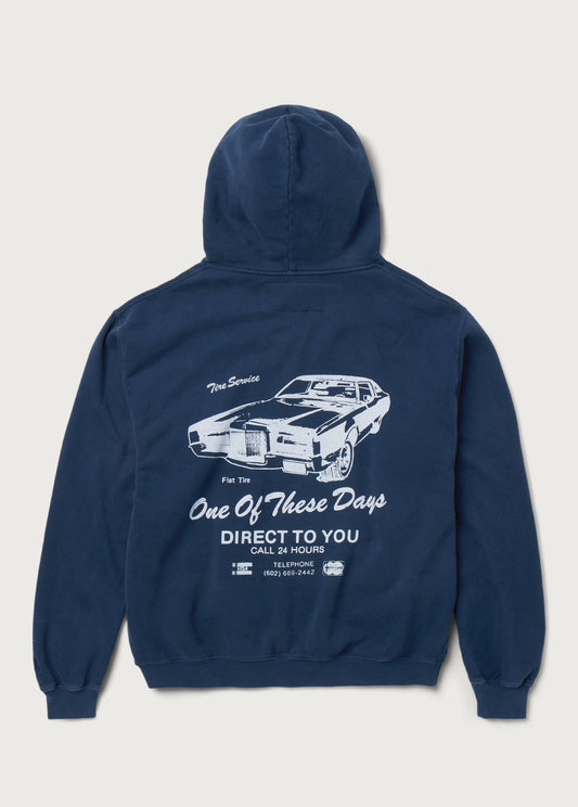 Tire Service Hoodie | Washed Navy