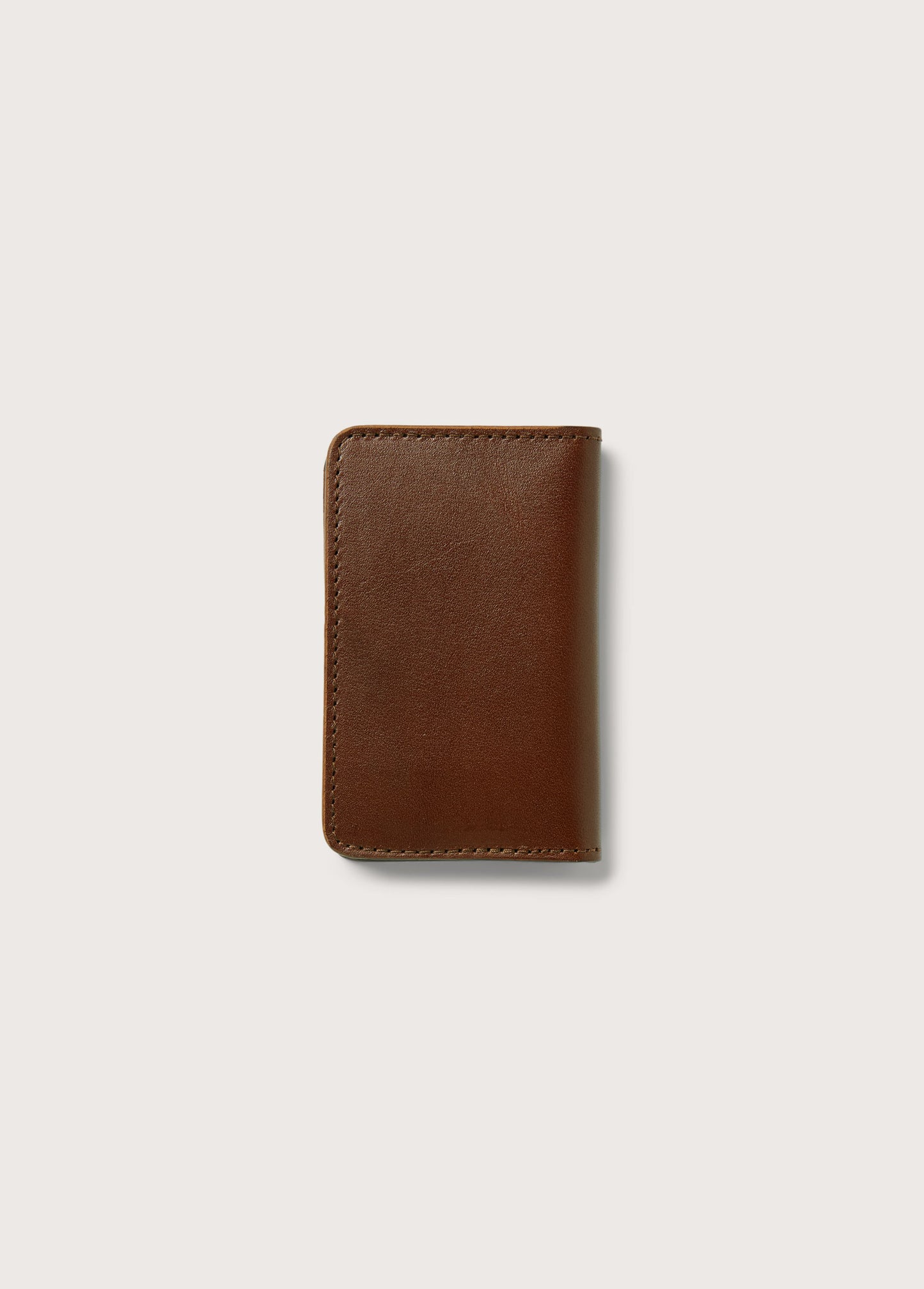 Running Horse Logo Leather Card Holder USA | Brown