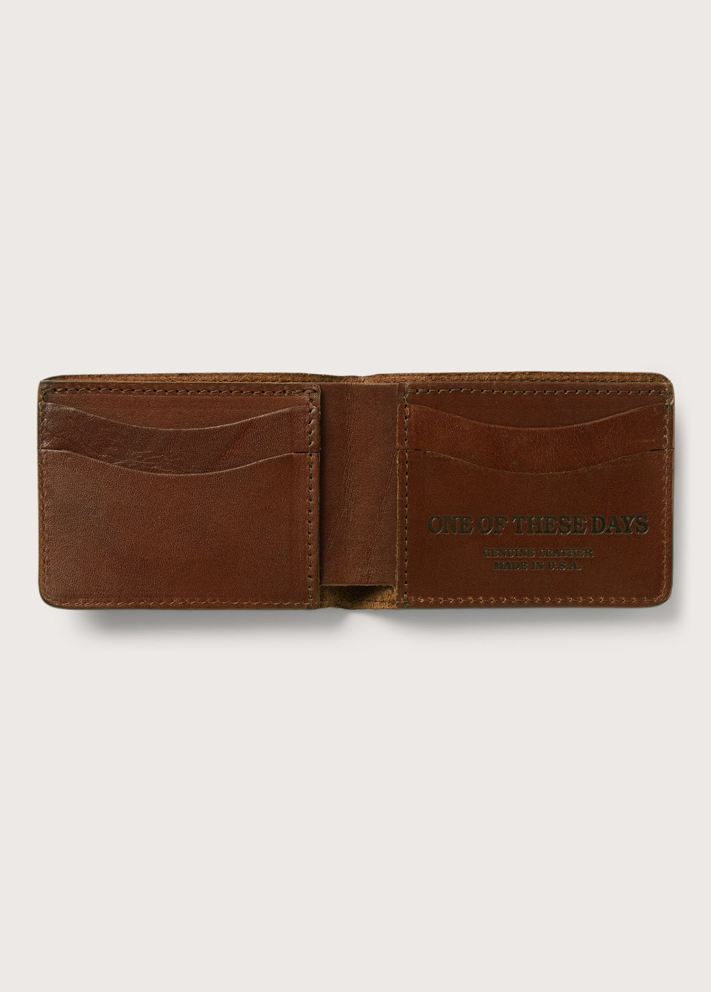 Just For A Moment Leather Bi Fold Wallet USA | Brown
