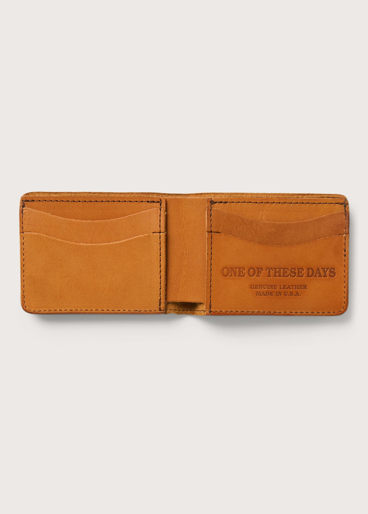 Just For A Moment Leather Bi Fold Wallet USA | Tan