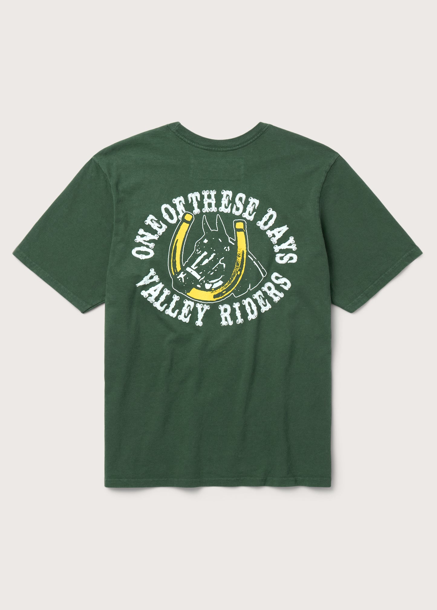 Valley Riders T-Shirt | Sun Faded Washed Forest Green