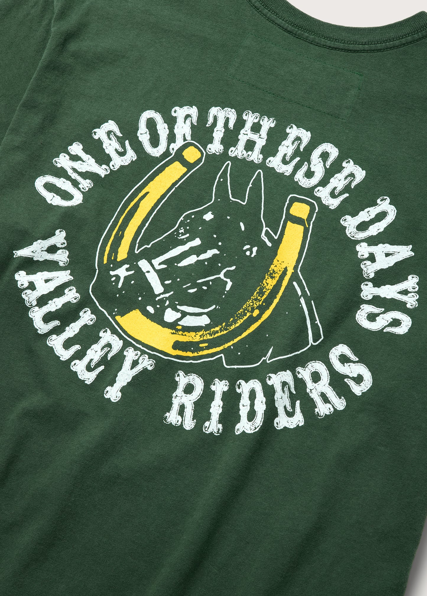 Valley Riders T-Shirt | Sun Faded Washed Forest Green