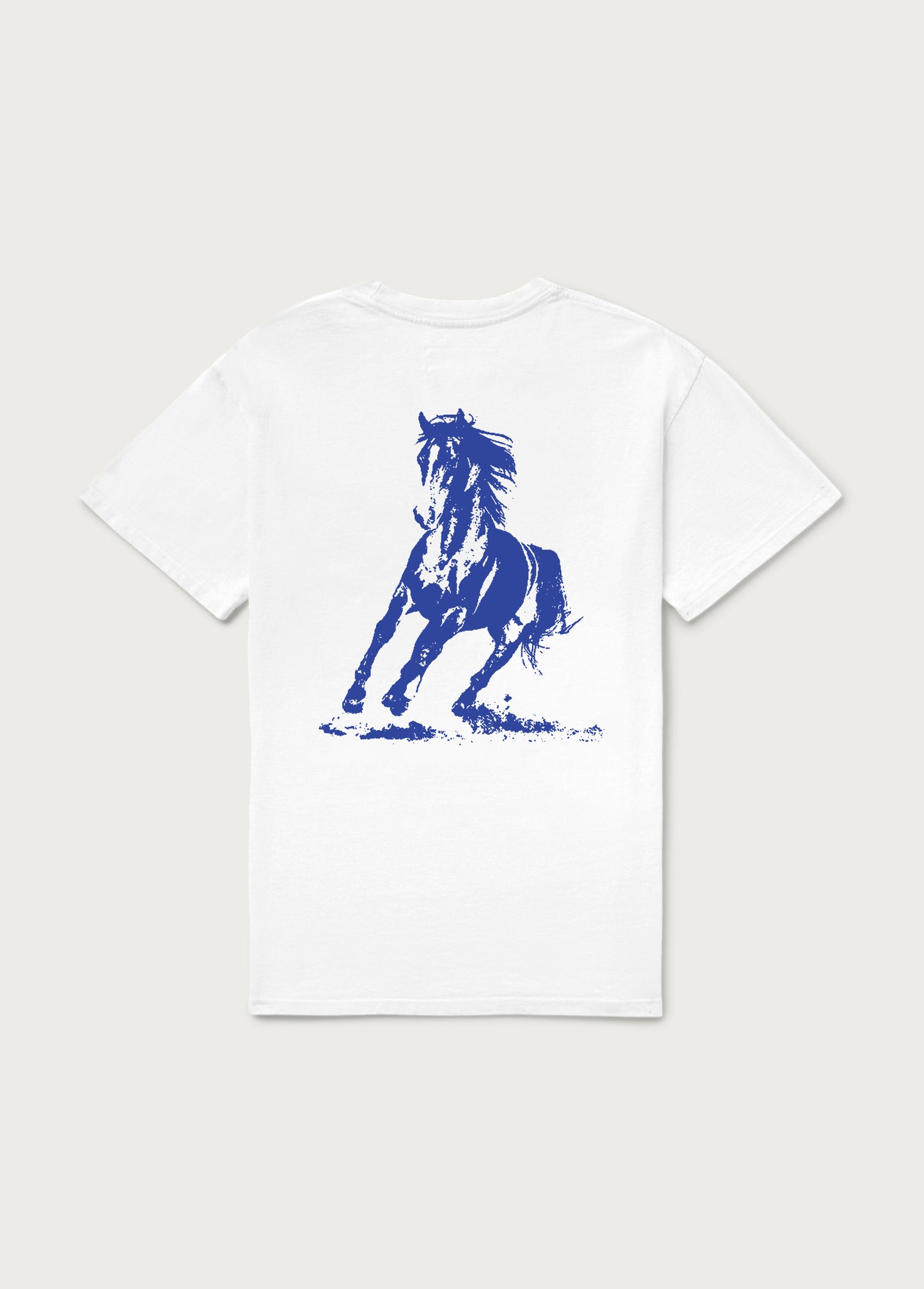 Xerox Running Horse Tee | White/Blue