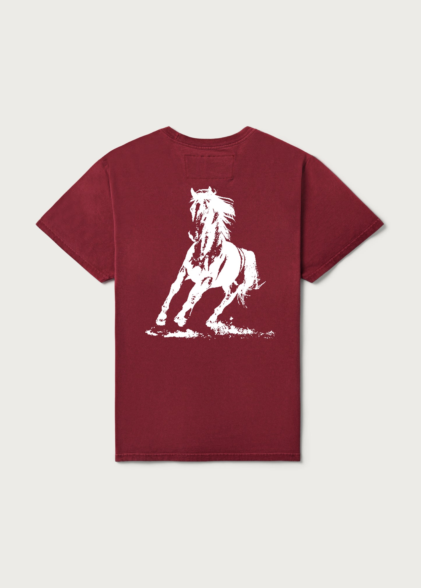 Xerox Running Horse Tee | Burgundy