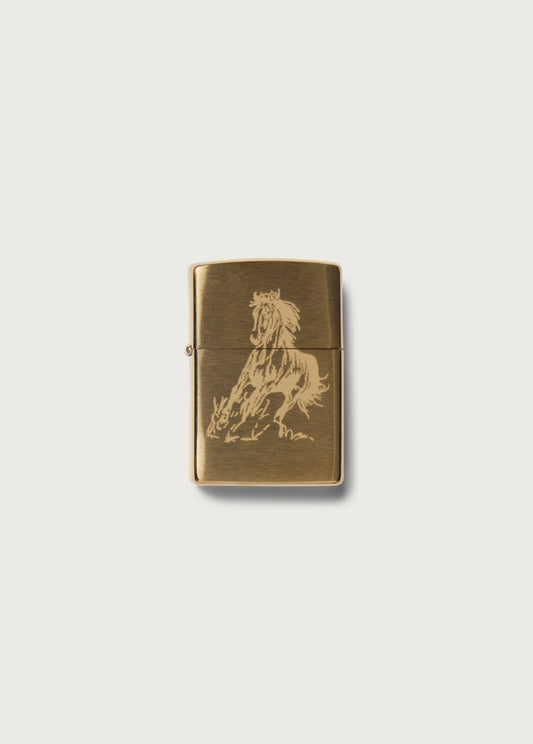 Running Horse Zippo | Gold