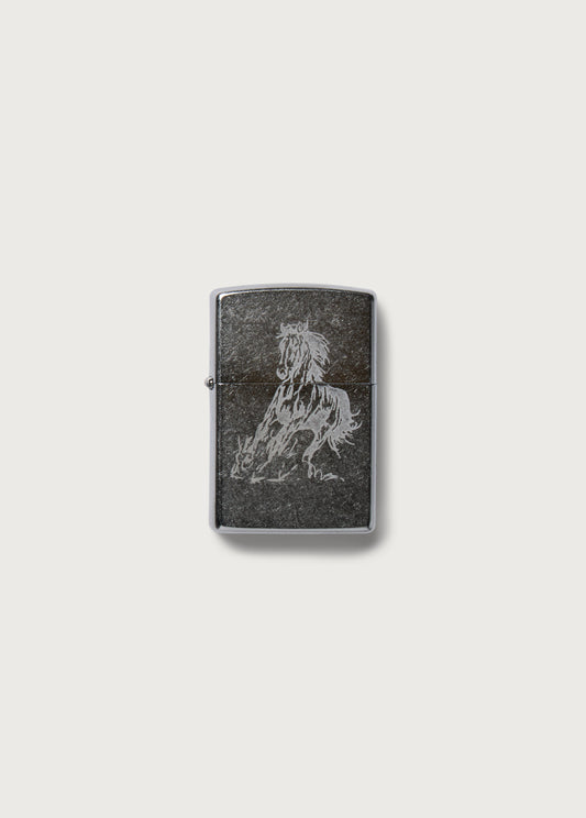 Running Horse Zippo | Silver