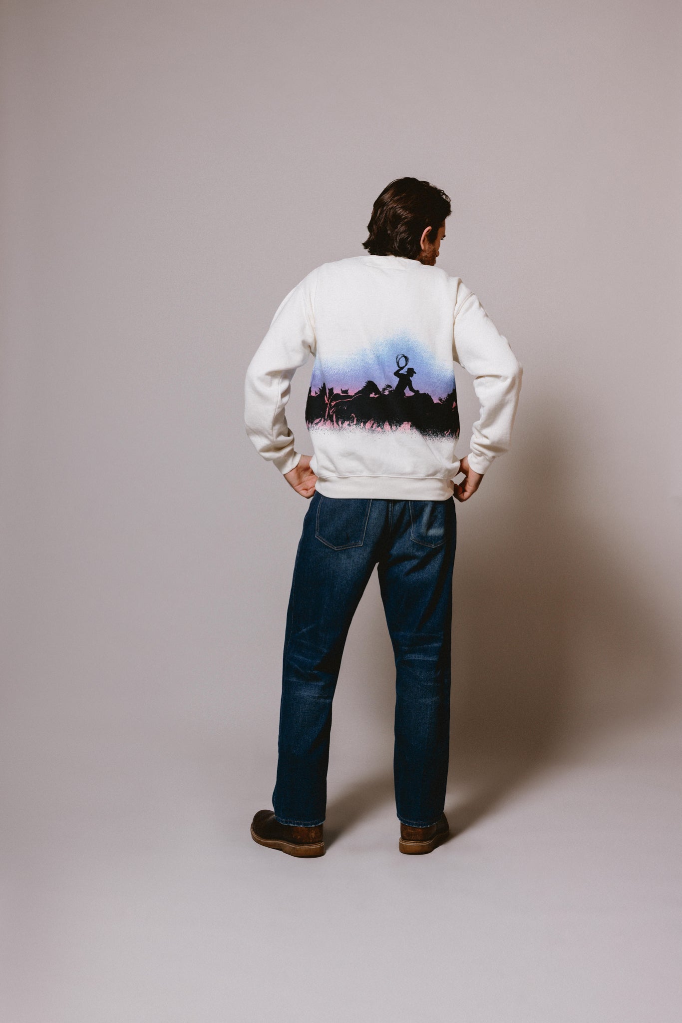 Drifting A Blue Hooded Sweatshirt | Bone