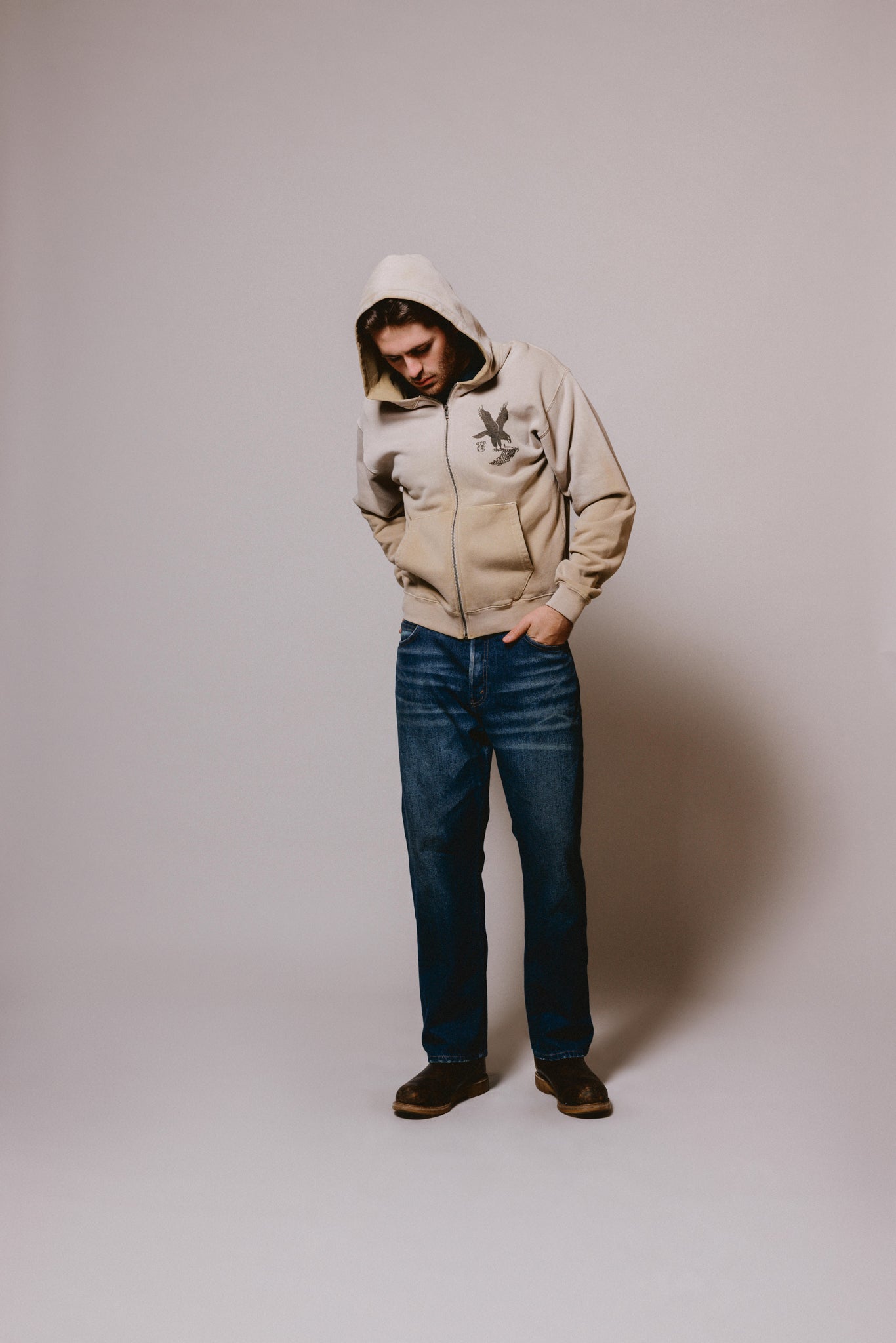 Where Eagles Dare Zip Hoodie | Sand