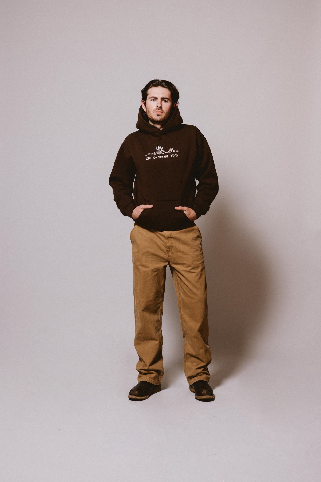 Follow The Road Hooded Sweatshirt | Dark Brown