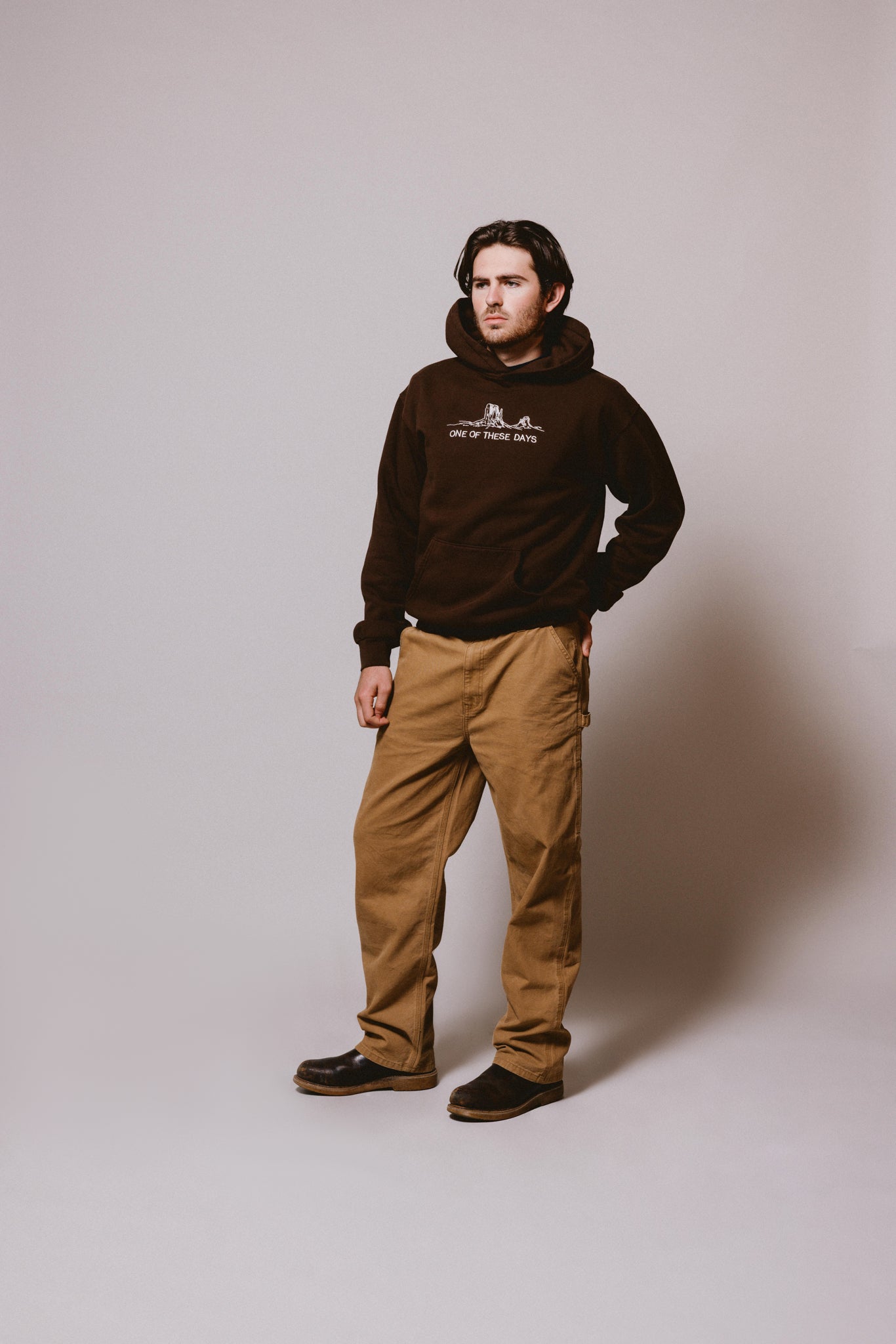 Follow The Road Hooded Sweatshirt | Dark Brown