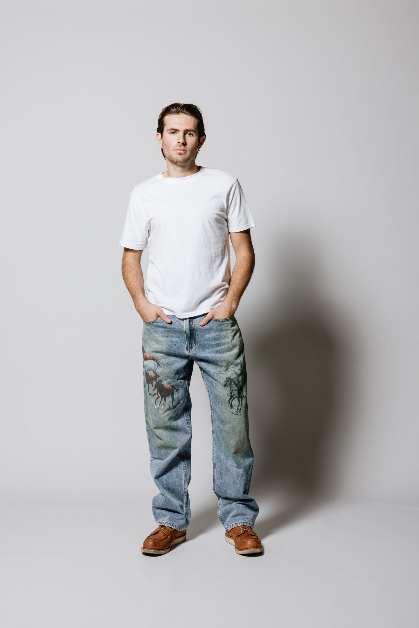 All Over Print Straight Leg Jeans | Indigo