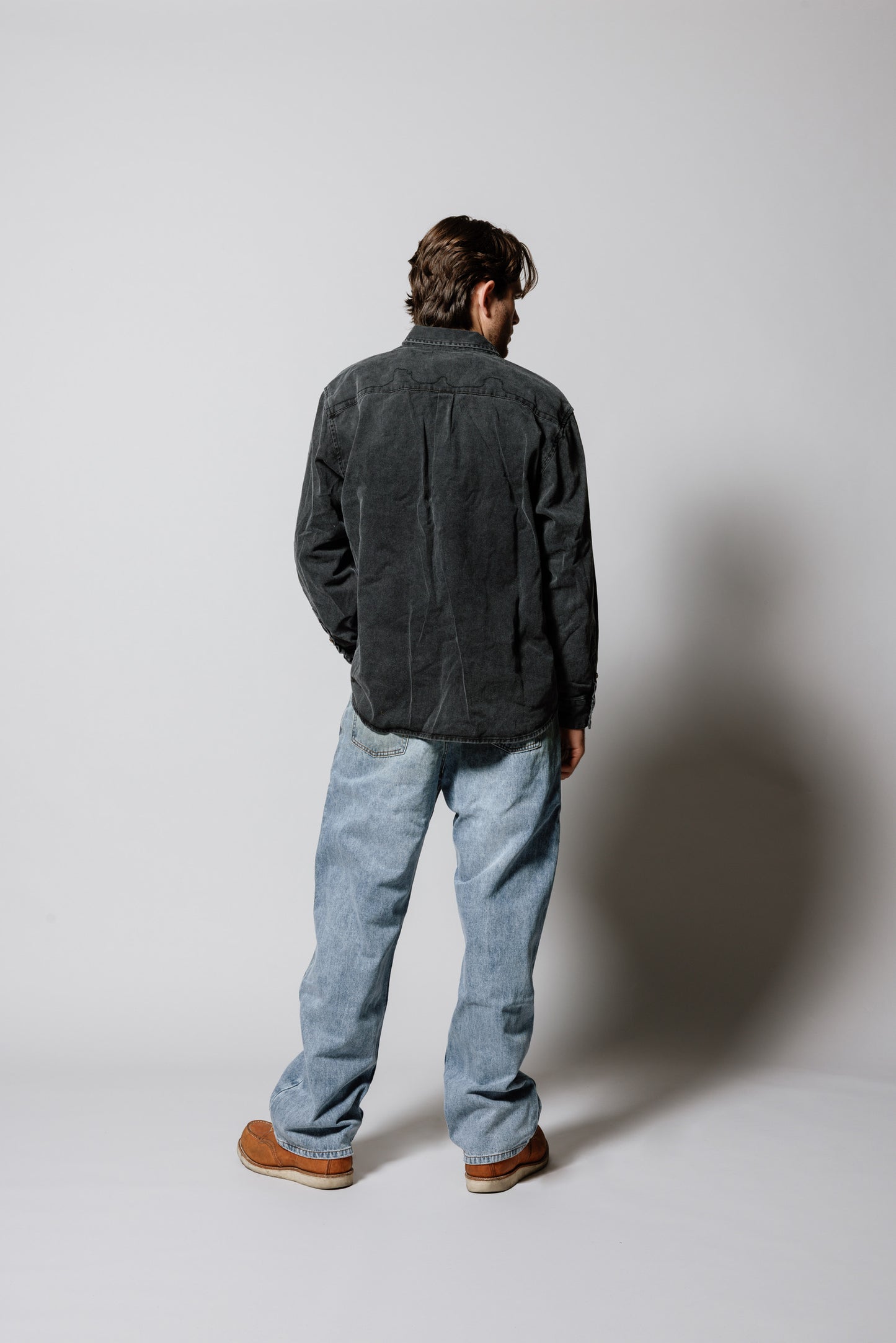 Denim Button Down Shirt | Washed Black