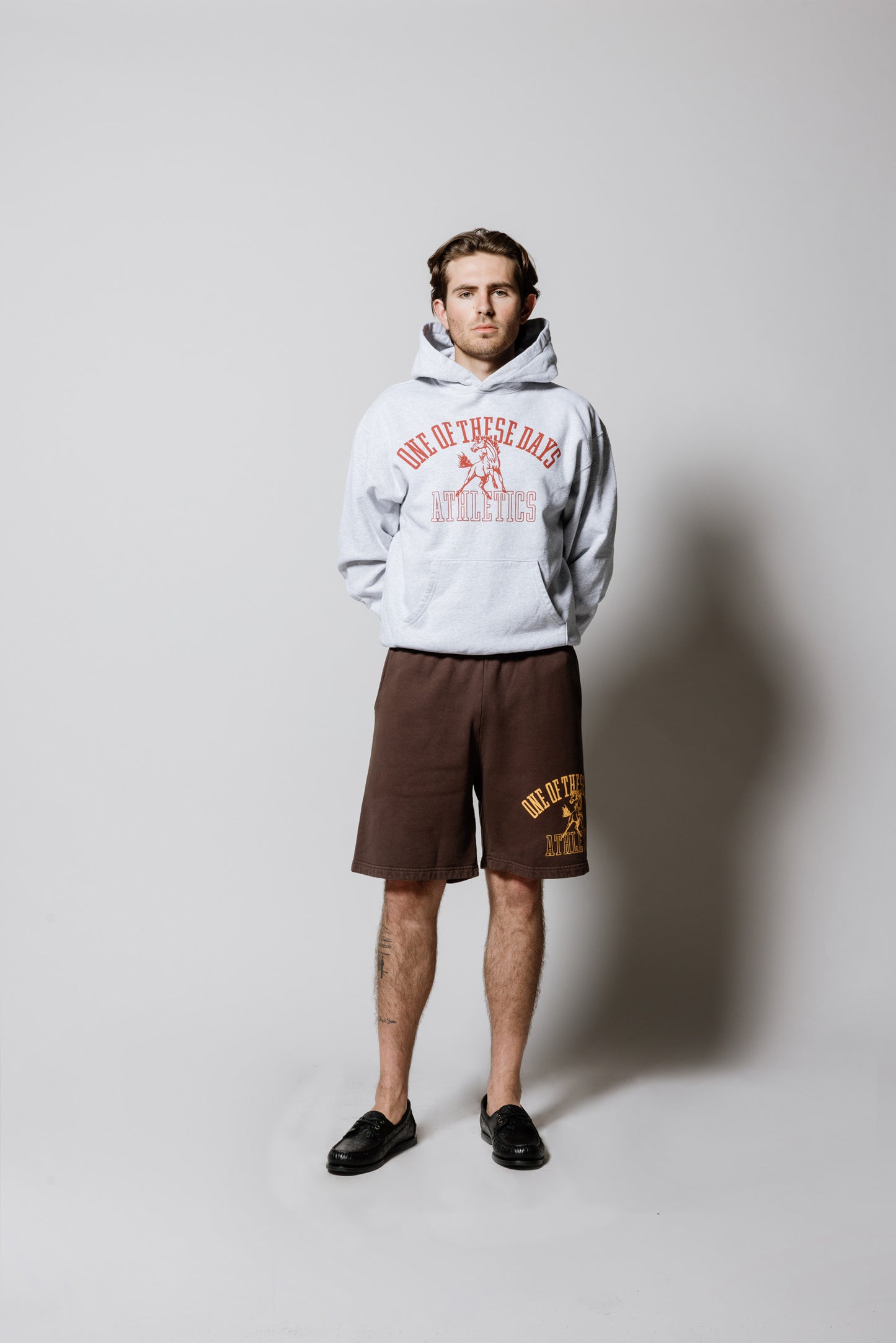Mustang Athletics Hooded Sweatshirt | Heather Grey