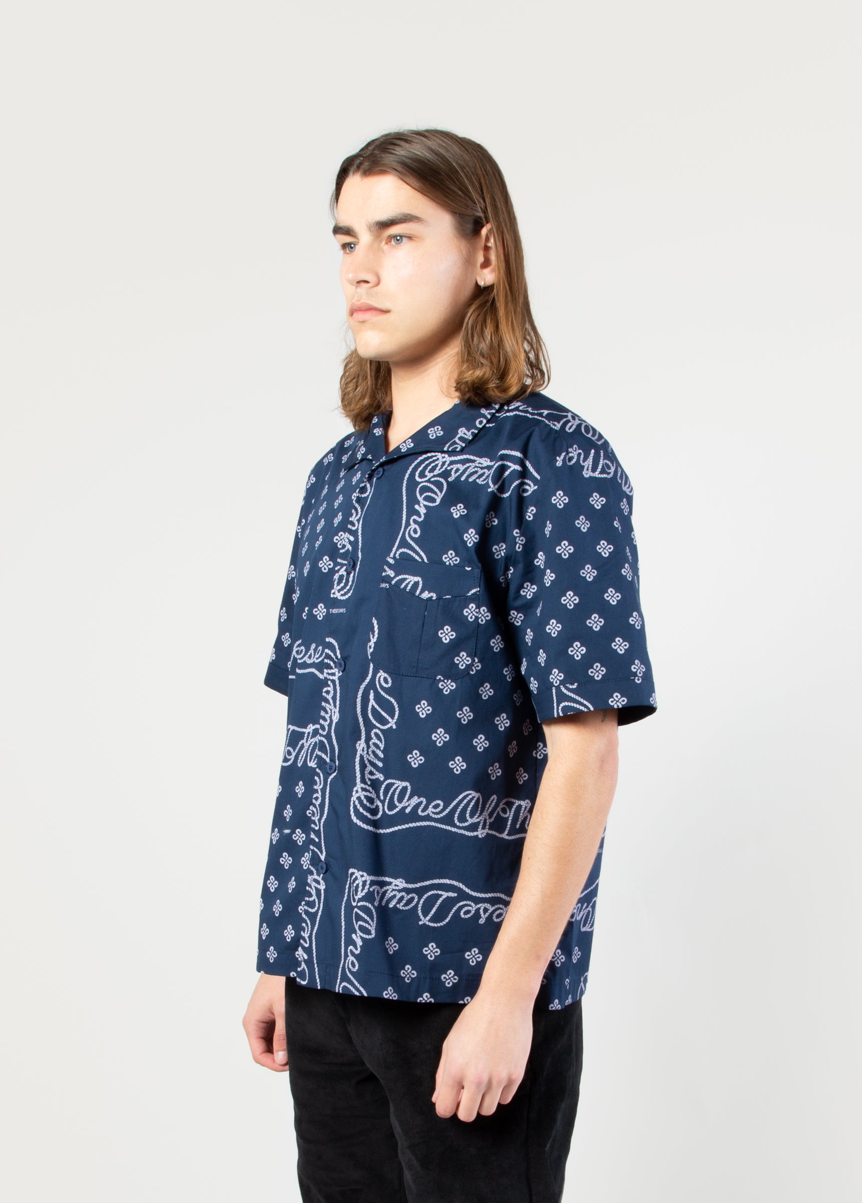 Navy blue bandana store shirt