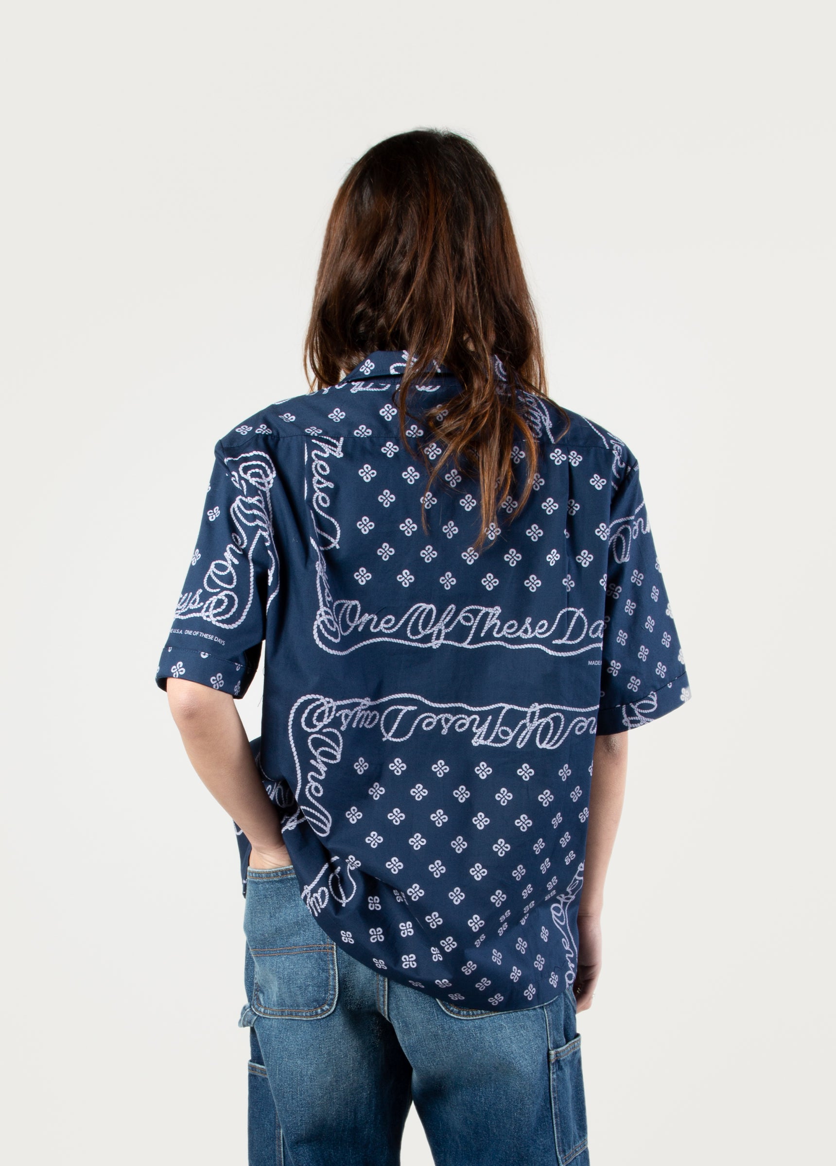 Supreme blue cheap bandana shirt