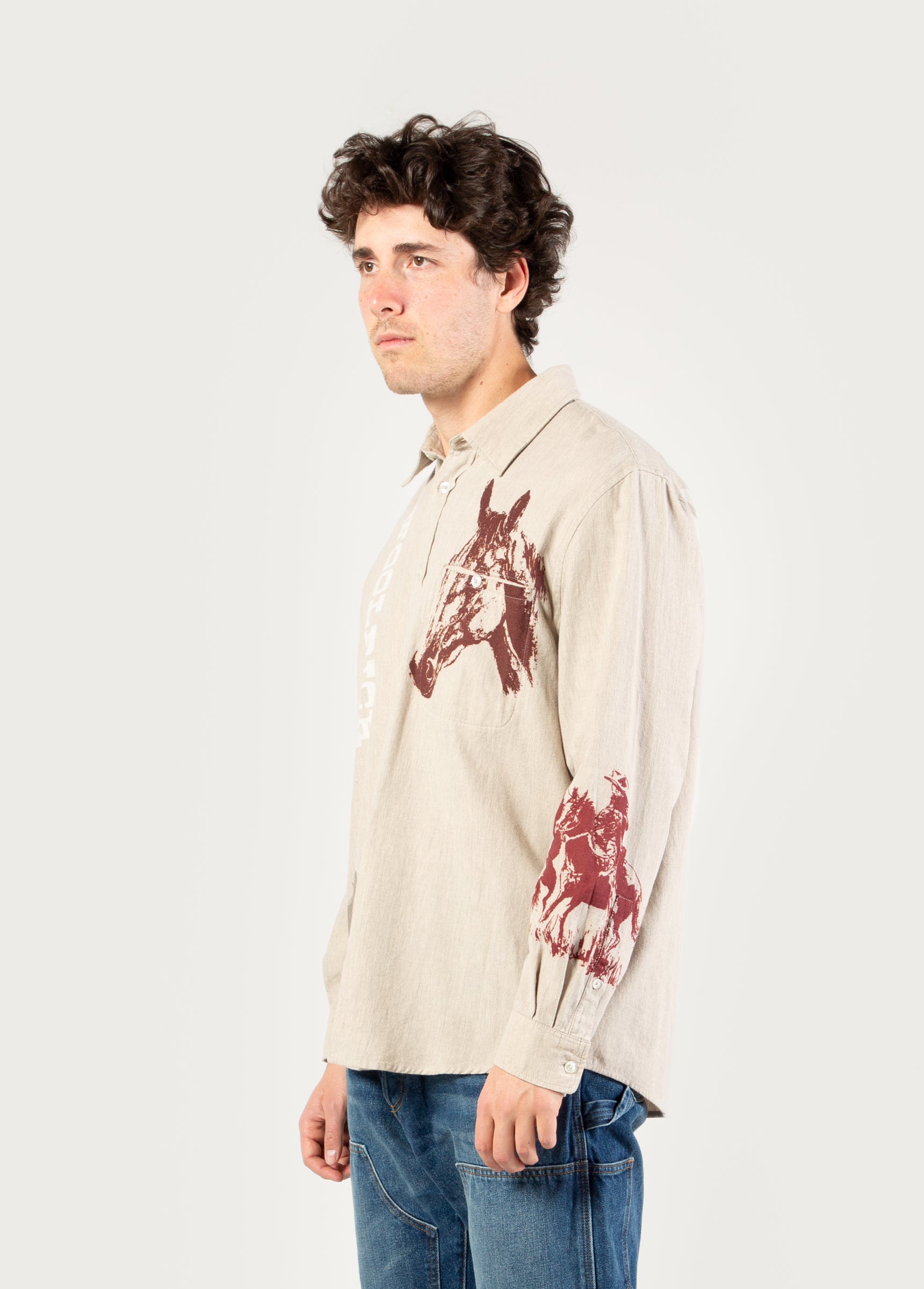 Chamois Printed Shirt | Sand