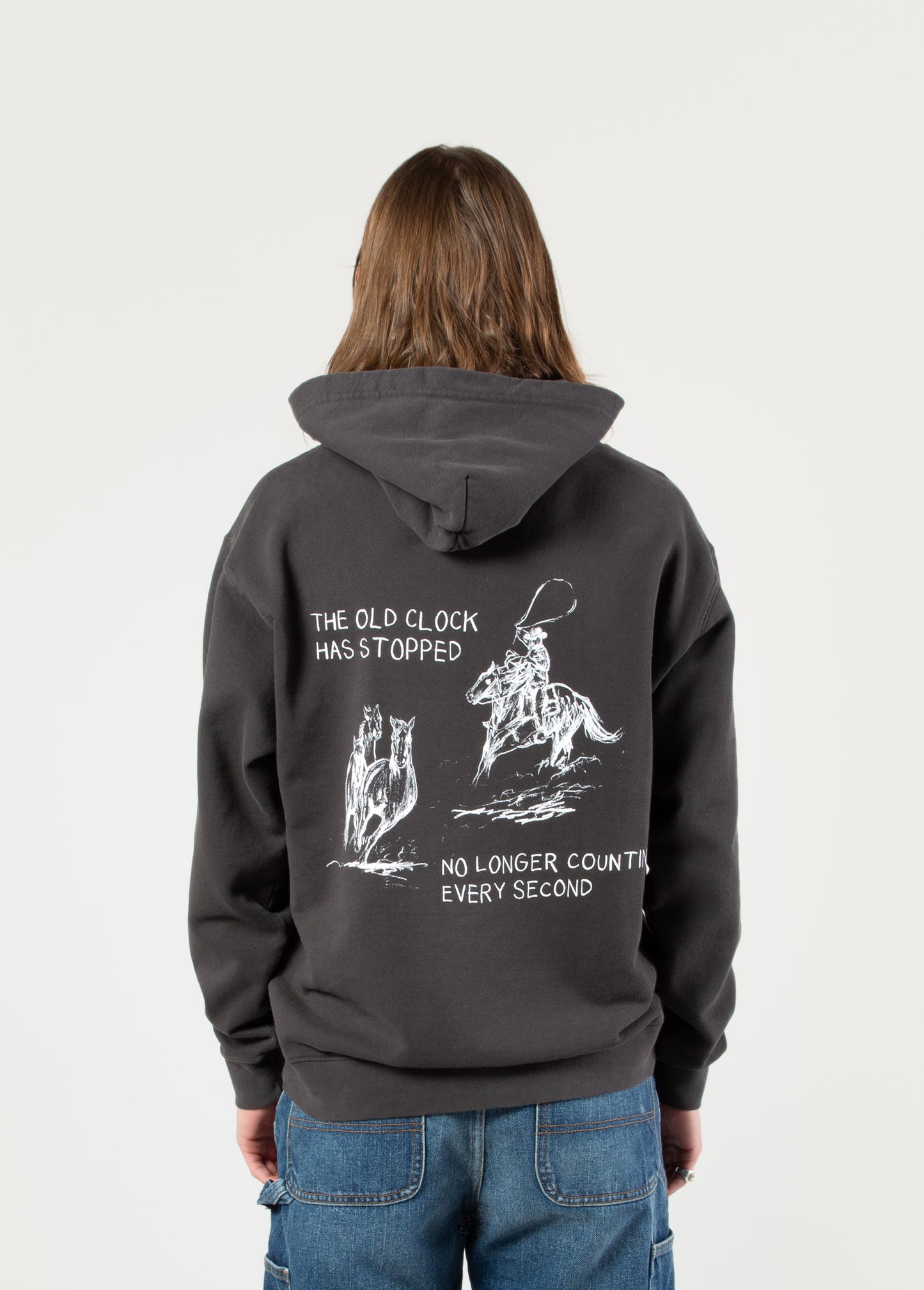 Counting Every Second Hooded Sweatshirt | Black