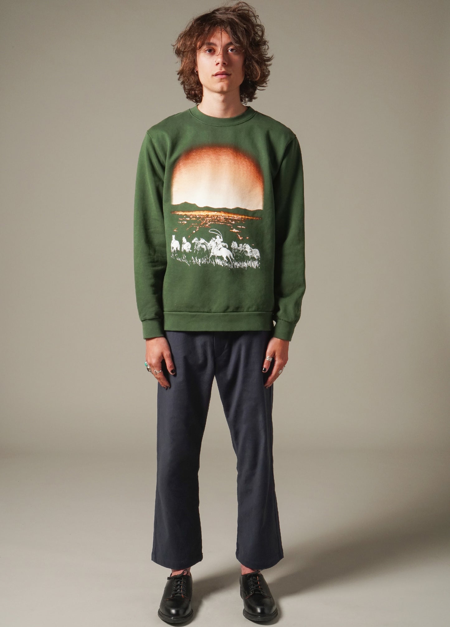 Beyond The Past Crewneck Sweatshirt | Green