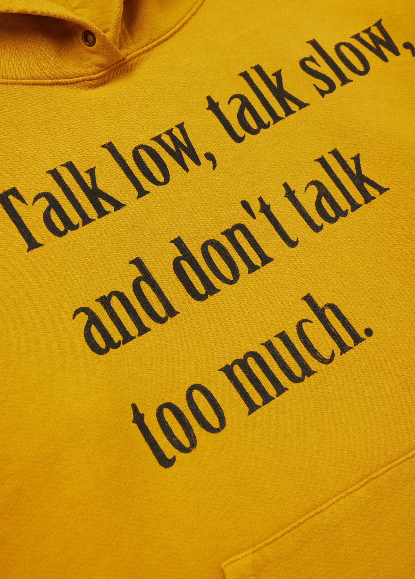 Talk Low, Talk Slow Hooded Sweatshirt | Mustard