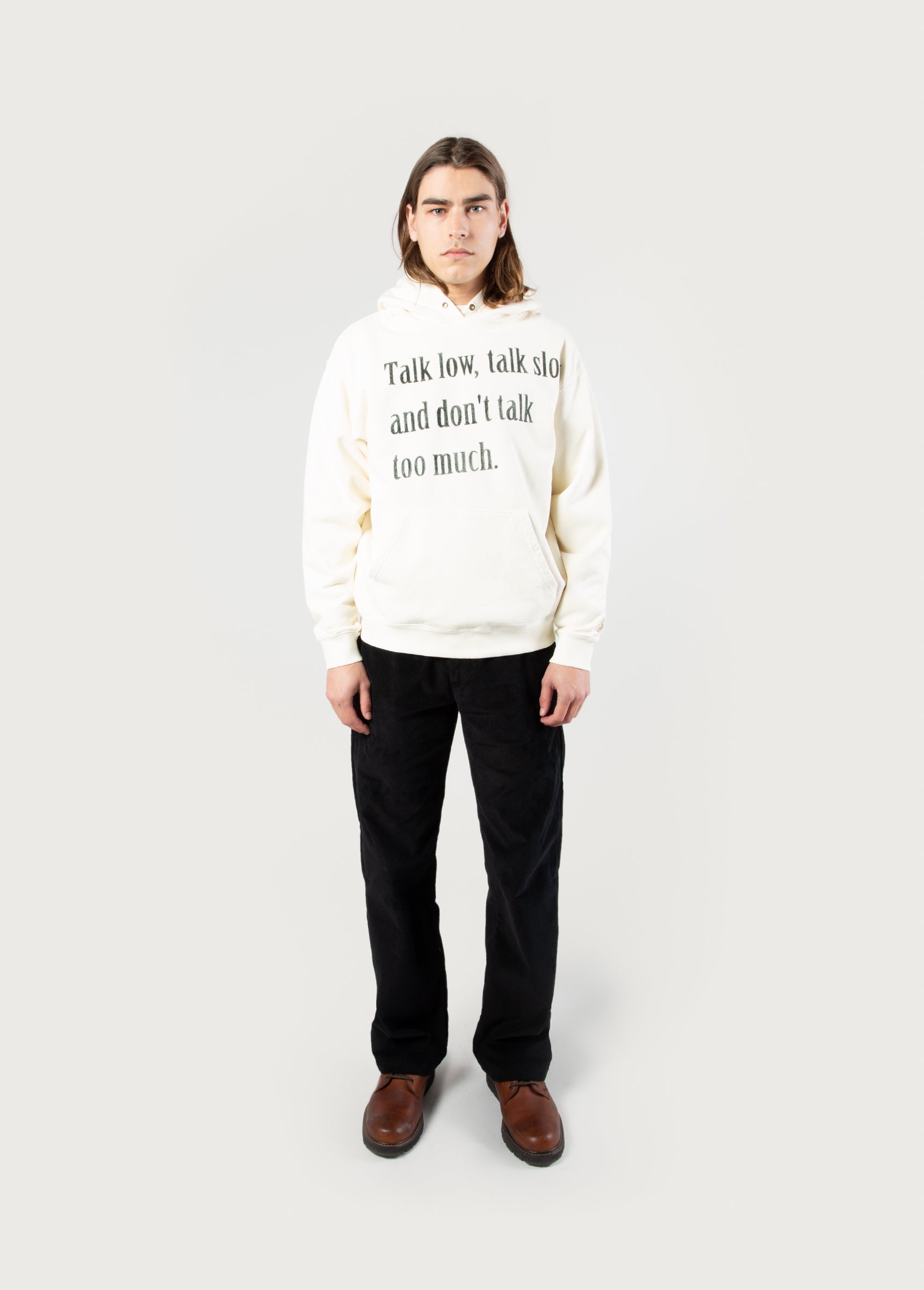 Talk Low, Talk Slow Hooded Sweatshirt | Bone