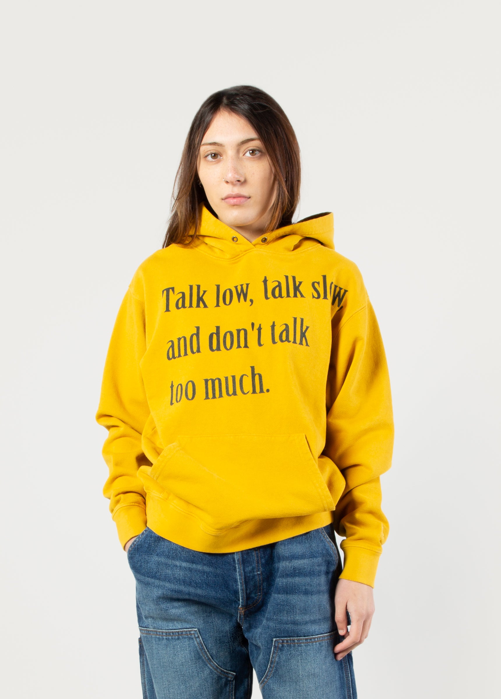 Talk Low, Talk Slow Hooded Sweatshirt | Mustard