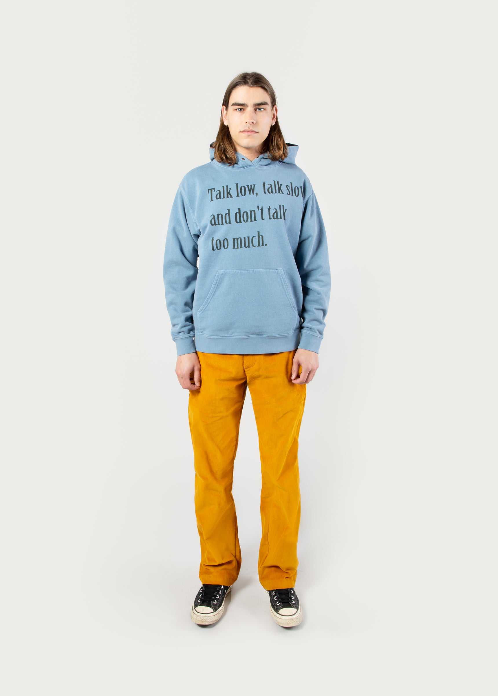 Washed best sale blue sweatshirt